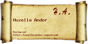 Huzella Andor névjegykártya